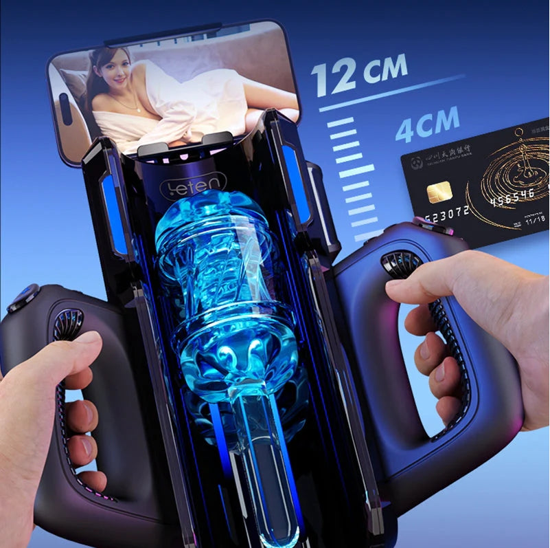 letenvibe™ Leten Cannon King Pro High-speed Motor Thrusting Masturbator Cup with Phone Holder