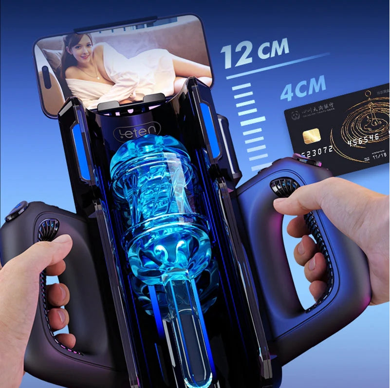 letenvibe™ Leten Cannon King Pro High-speed Motor Thrusting Masturbator Cup with Phone Holder Maestro sex machine