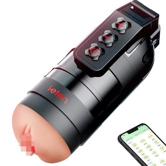 Leten Grenade 10 Vibrating Masturbation Cups and Pussy Pockets 2 in 1 APP Control