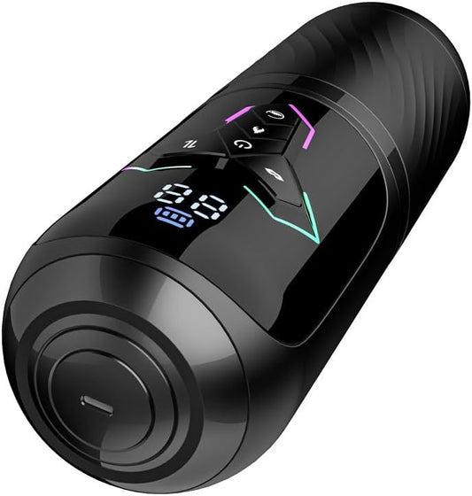 Male Masturbator Sex Toys for Men - Thrusting Male Stroker with 360° Heating, 5-Speed Smooth Motion Blowjob Adult Men's Sex Toy, Silent Brushless Motor, Pocket Pussy Sleeve Erotic Massage Kits
