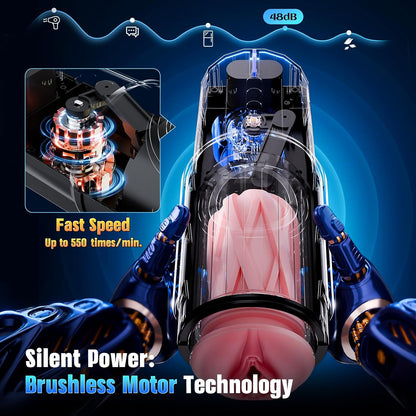 2026 Upgrade Mode Automatic Telescopic 150MM Thrusting Automatic Stroking Machines Male Masterburbatar Suction Adult Toy Auto Bj Pocket Puzzy Man Masturebstor Electric Sweater Silicone