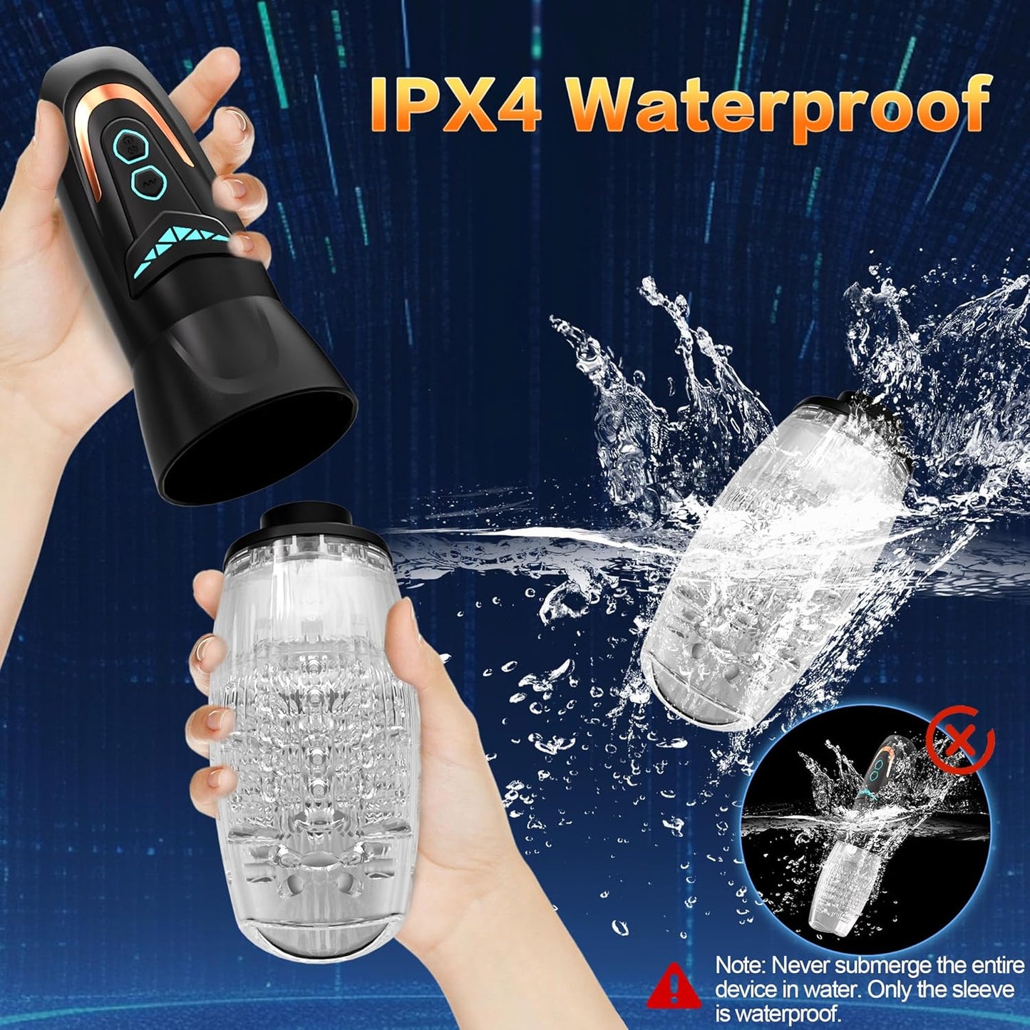 Automatic Male Masturbator Sex Toy with 10 Vibration, 8 Thrusting & Rotating Patterns, Male Sex Toys for Men, Penis Pump Male Stroker Adult Toy Penis Vibrator, Adult Toys for Men Sex Machine