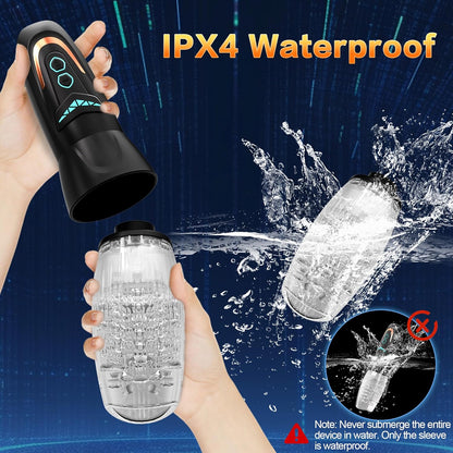 Automatic Male Masturbator Sex Toy with 10 Vibration, 8 Thrusting & Rotating Patterns, Male Sex Toys for Men, Penis Pump Male Stroker Adult Toy Penis Vibrator, Adult Toys for Men Sex Machine